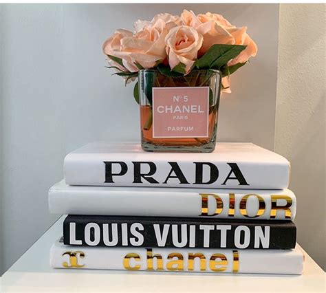 chanel book box decor|Chanel ornamental books.